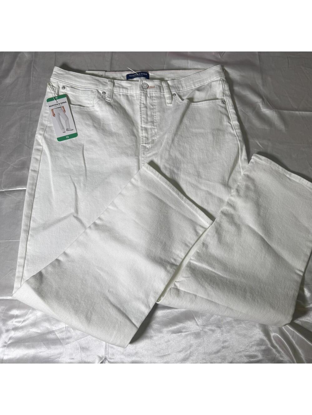 Scotch & Soda Amsterdam High Rise Slim White Jeans Women’s Size 12 NWT Stretch - Picture 4 of 8